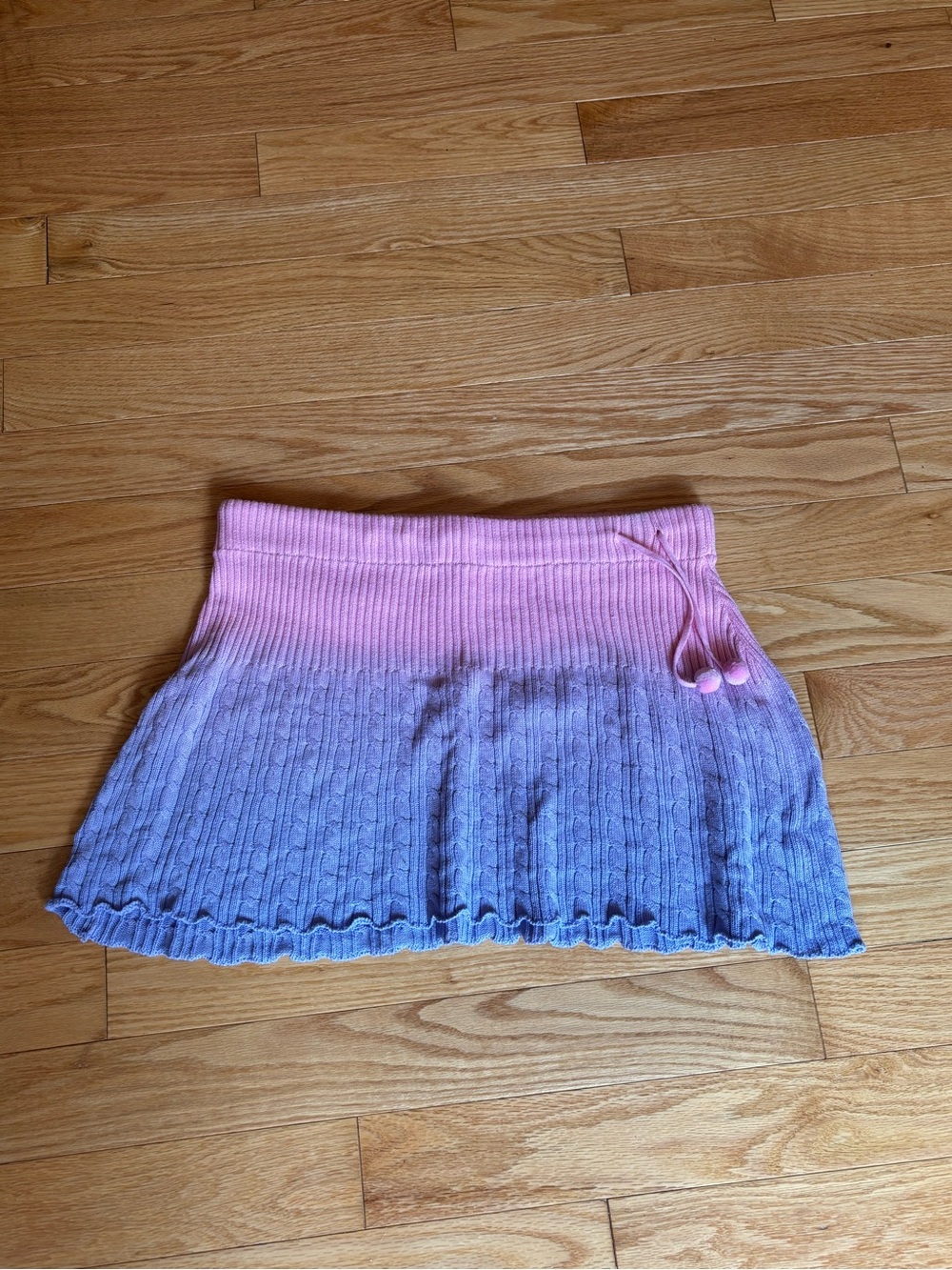 Sugar Thrillz Pink to Purple Knit Ombre Mini Skirt